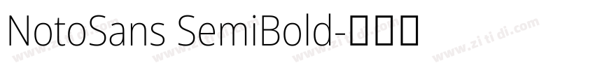 NotoSans SemiBold字体转换